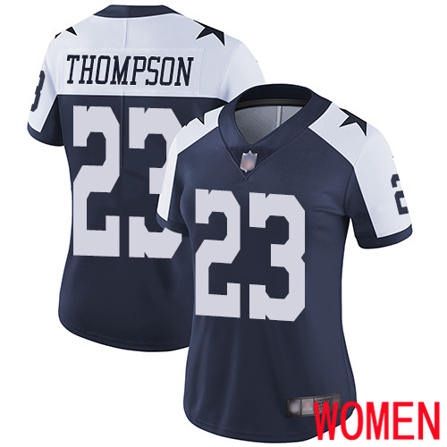 Women Dallas Cowboys Limited Navy Blue Darian Thompson Alternate #23 Vapor Untouchable Throwback NFL Jersey->women nfl jersey->Women Jersey
